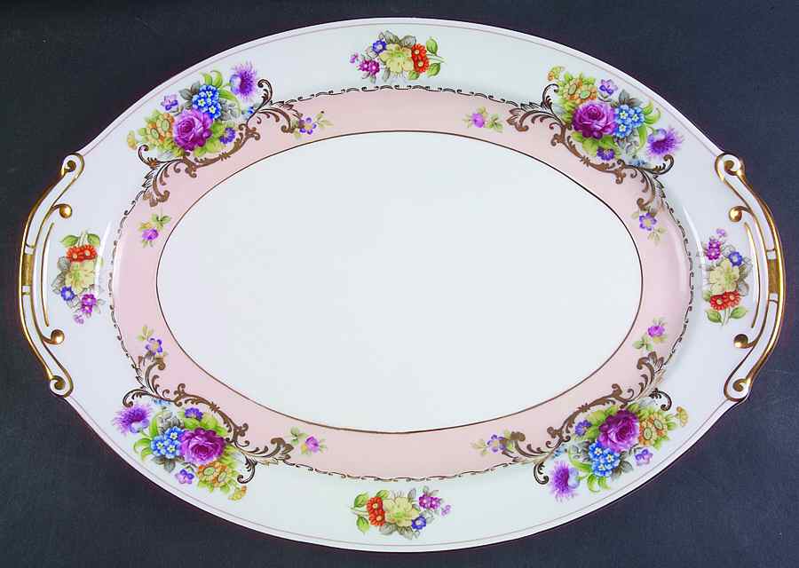 Grandeur 16" Oval Serving Platter by Harmony House China-1