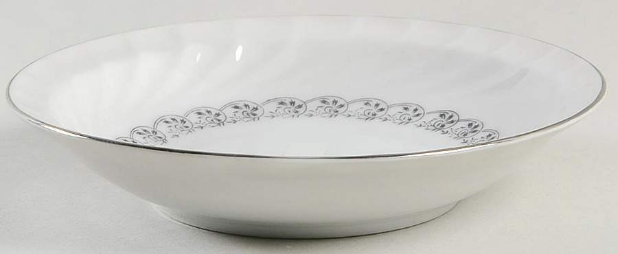 Grey Swirl Rim Fruit/Dessert (Sauce) Bowl by Harmony House China-1