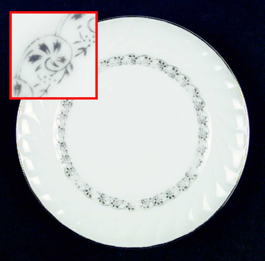 Grey Swirl Dinner Plate by Harmony House China-1