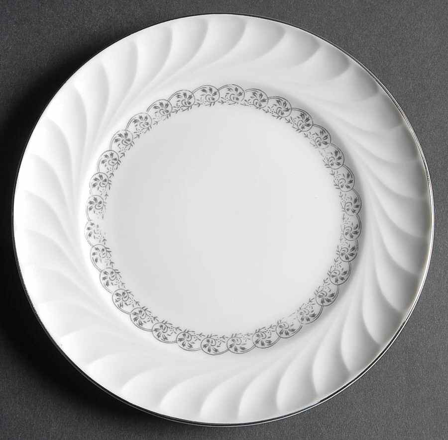 Grey Swirl Bread & Butter Plate by Harmony House China-1