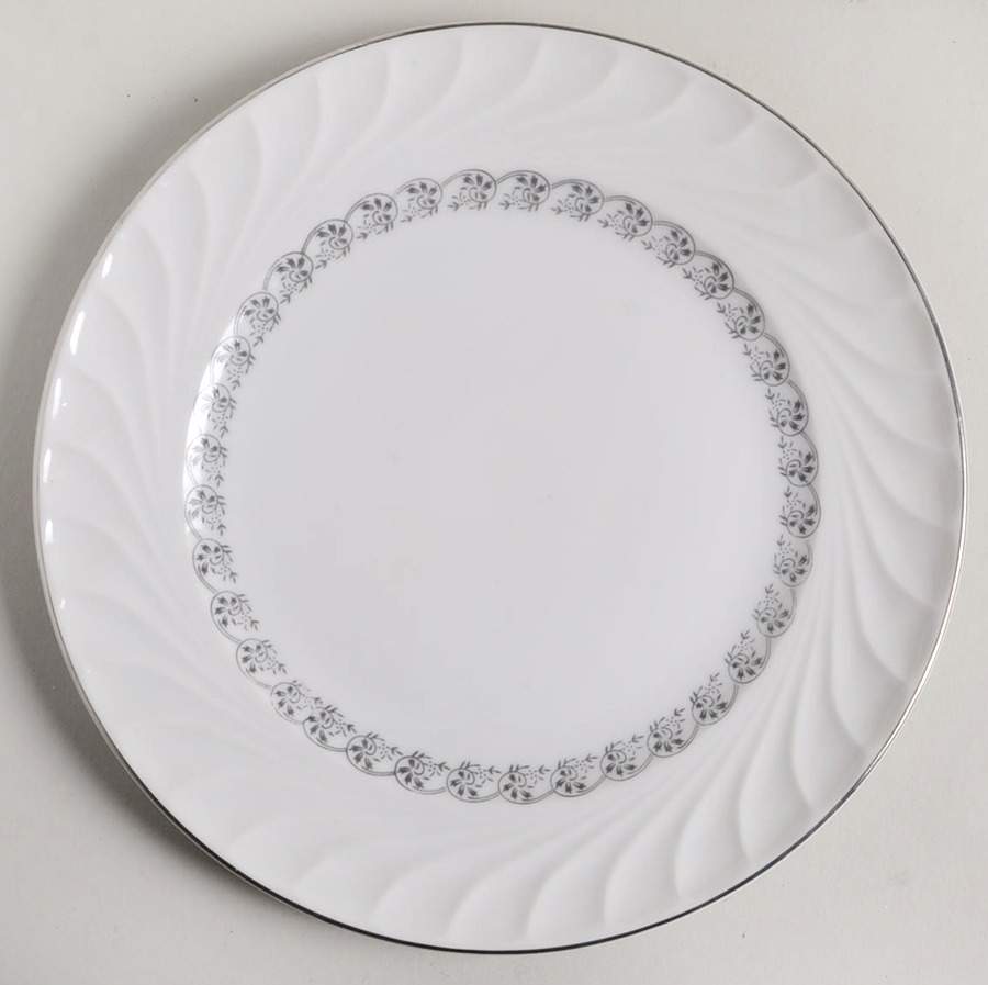 Grey Swirl Salad Plate by Harmony House China-1