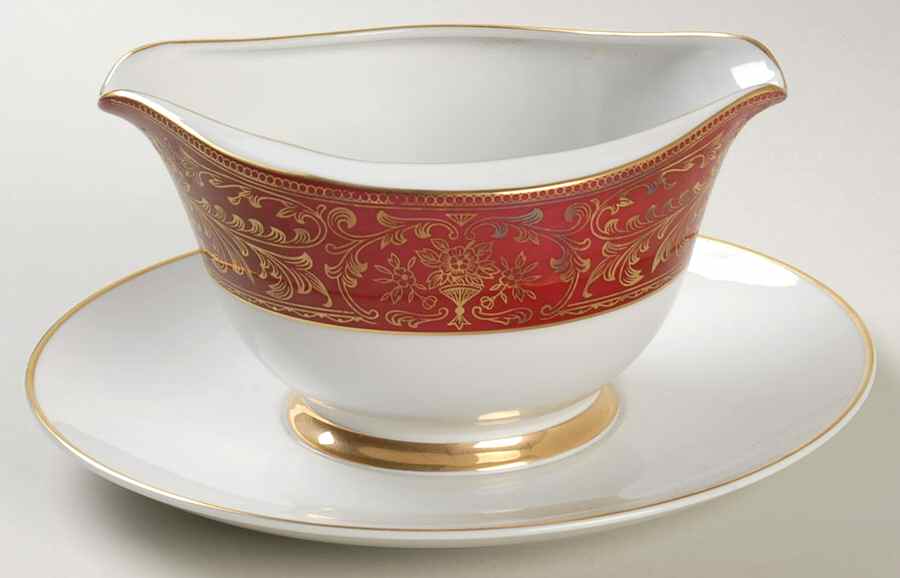 Hanover Gravy Boat with Attached Underplate by Harmony House China-1