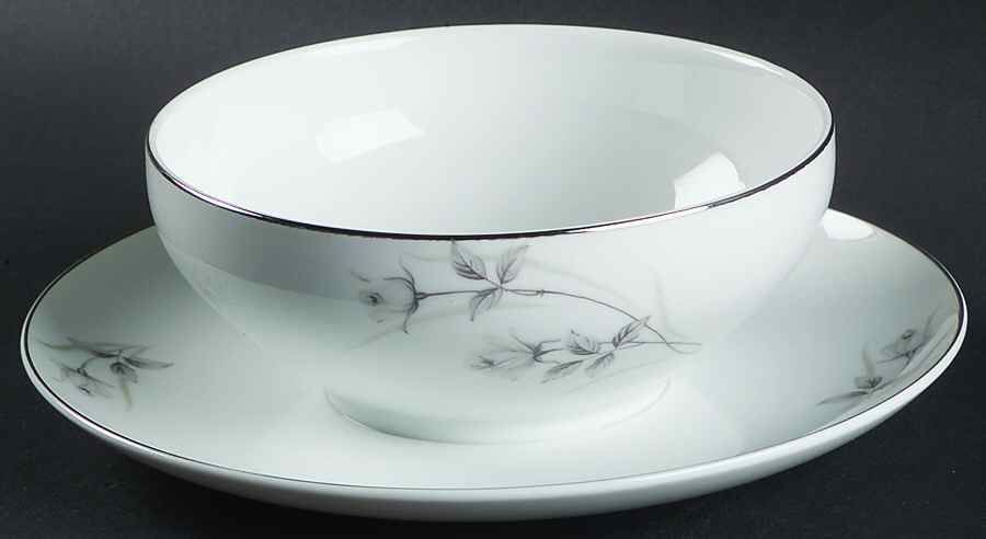 Harmony Rose Gravy Boat with Attached Underplate by Harmony House China-1