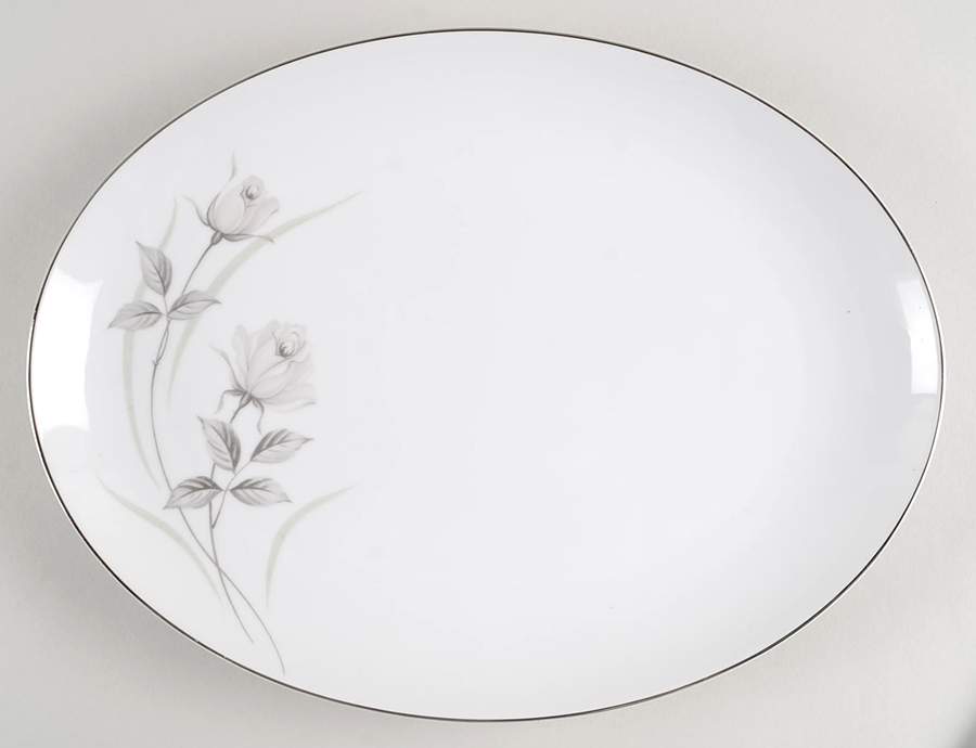Harmony Rose 12" Oval Serving Platter by Harmony House China-1