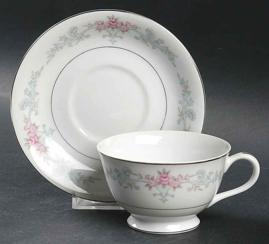 Jennifer Footed Cup & Saucer Set by Harmony House China-1