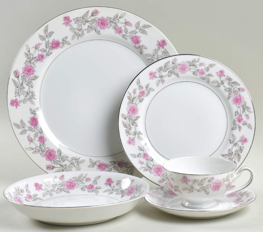 Laura Charcoal 5 Piece Place Setting by Harmony House China-1