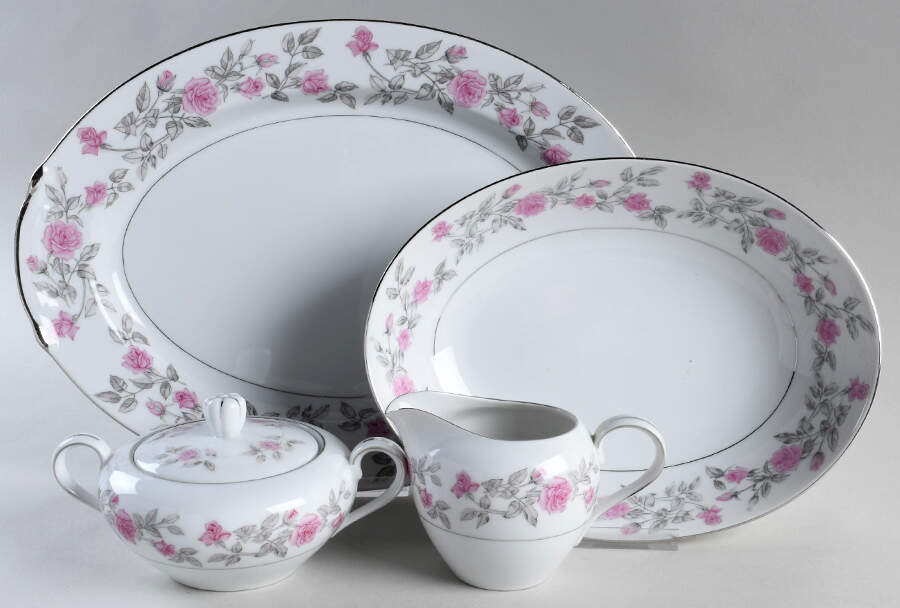 Laura Charcoal 5 Piece Hostess Set by Harmony House China-1