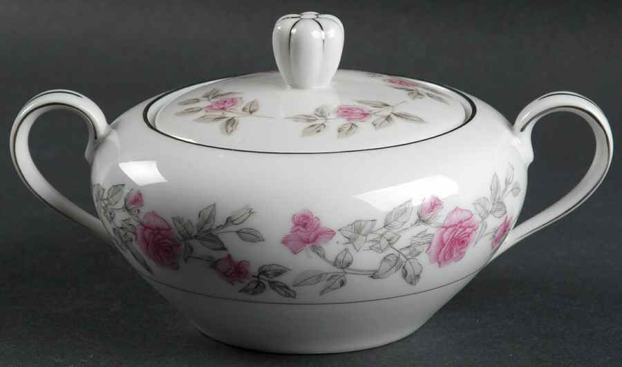 Laura Charcoal Sugar Bowl & Lid by Harmony House China-1