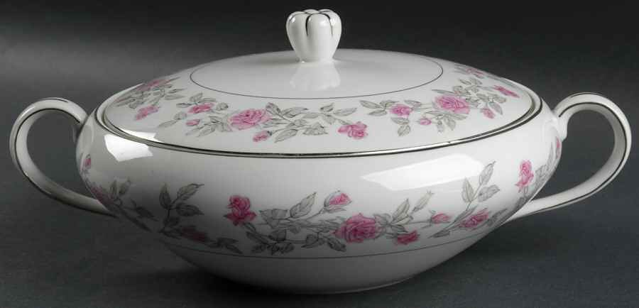 Laura Charcoal Round Covered Vegetable by Harmony House China-1