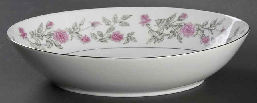 Laura Charcoal 10" Oval Vegetable Bowl by Harmony House China-1