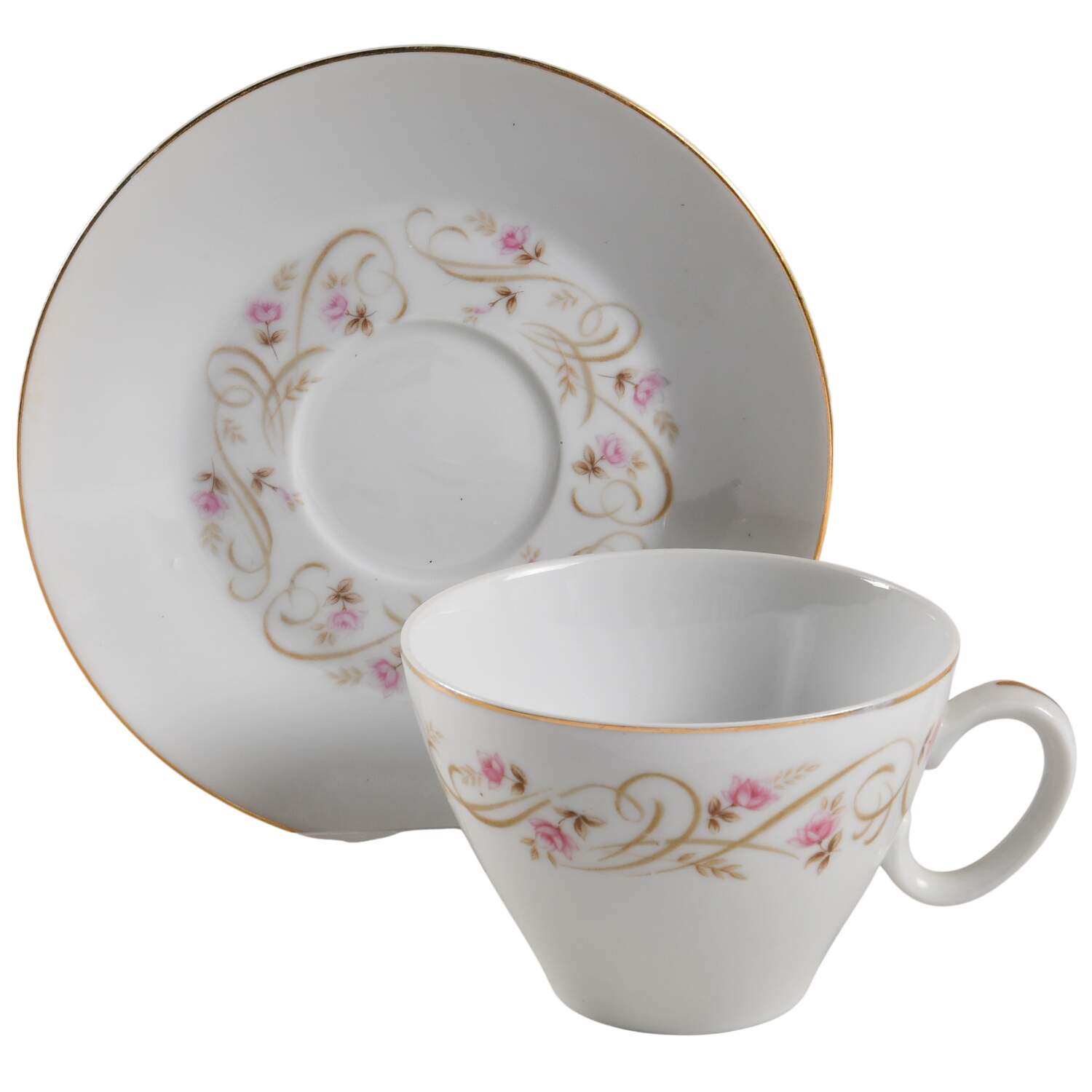 Lisa Flat Cup & Saucer Set by Harmony House China-1