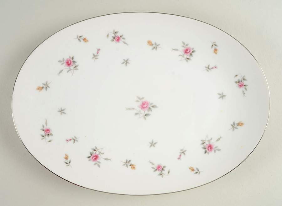 Lorraine 12" Oval Serving Platter by Harmony House China-1