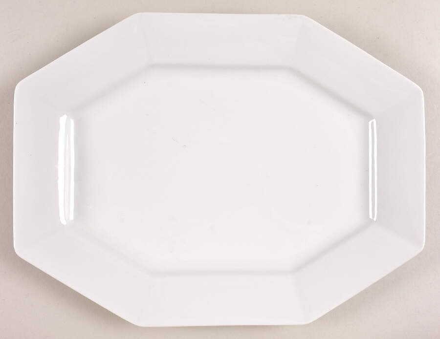 Lynette White 13" Oval Serving Platter by Harmony House China-1