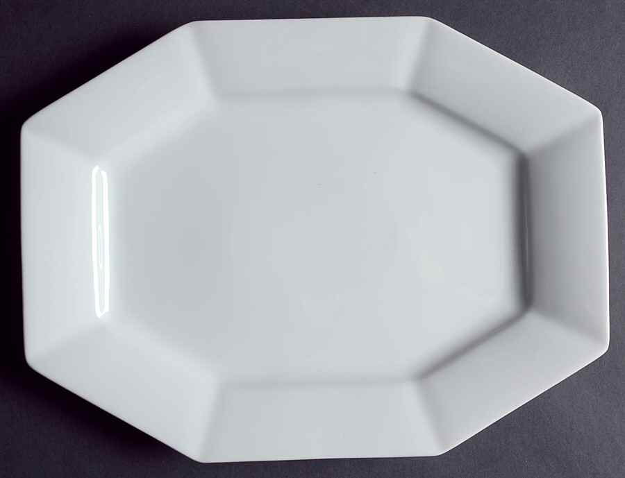 Lynette White 11" Oval Serving Platter by Harmony House China-1