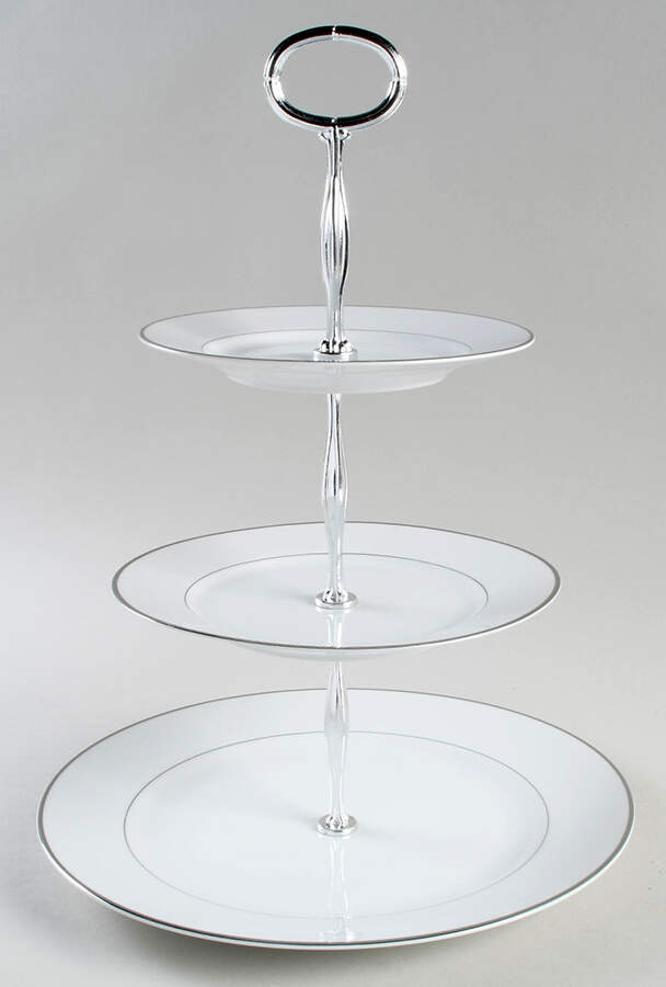 Mary 13 7/8"-14 1/4" 3-Tiered Serving Tray(DP,SP,BB) HC by Harmony House China-1
