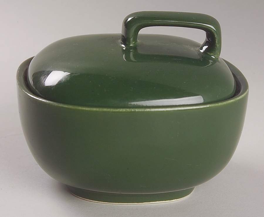 Main Street Dark Green Sugar Bowl & Lid by Harmony House China-1