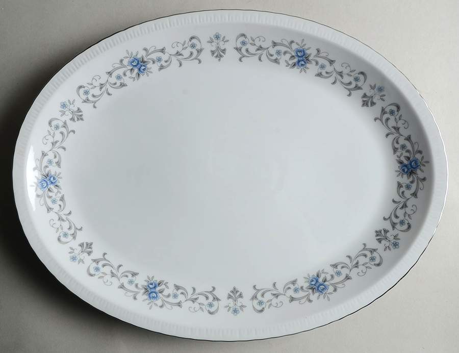 Minuet 14" Oval Serving Platter by Harmony House China-1