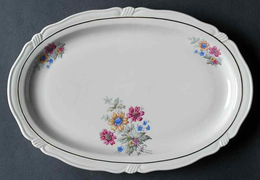 Minuet 11" Oval Serving Platter by Harmony House China-1