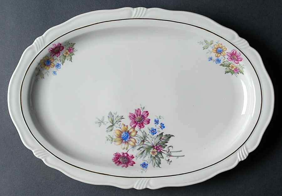 Minuet 13" Oval Serving Platter by Harmony House China-1