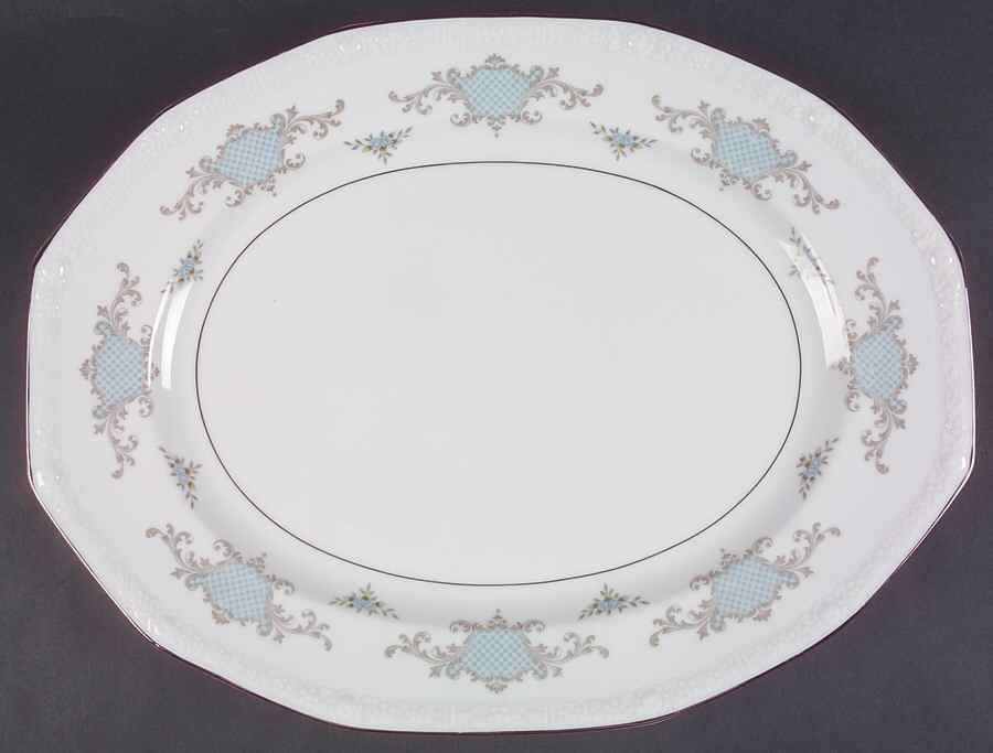 Monique 16" Oval Serving Platter by Harmony House China-1