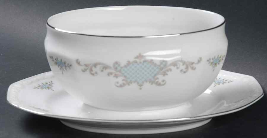 Monique Gravy Boat with Attached Underplate by Harmony House China-1