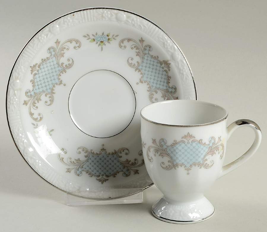 Monique Footed Demitasse Cup & Saucer Set by Harmony House China-1