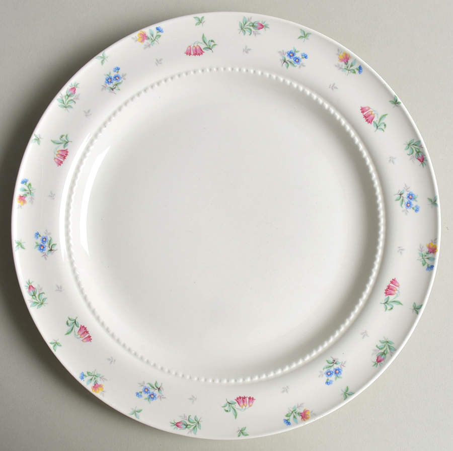 Monticello Pink and Blue (No Trim) Dinner Plate by Harmony House China-1