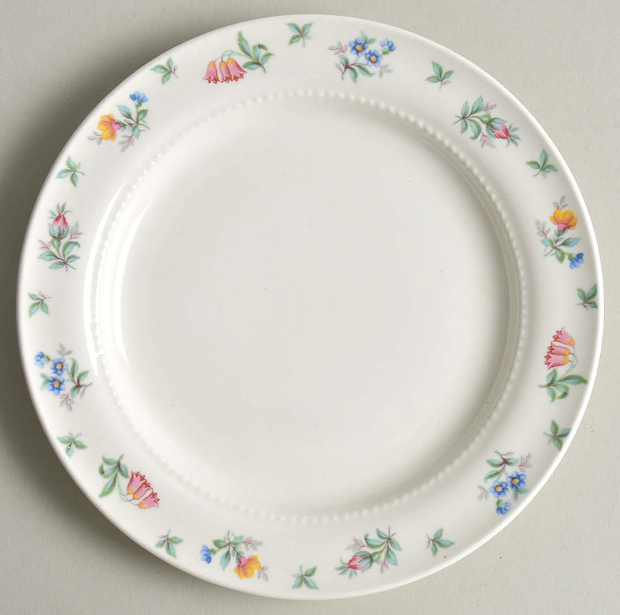 Monticello Pink and Blue (No Trim) Bread & Butter Plate by Harmony House China-1