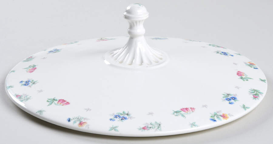 Monticello Pink and Blue (No Trim) Lid for Round Vegetable by Harmony House China-1