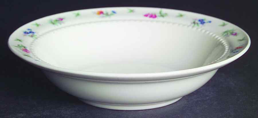 Monticello Pink and Blue (No Trim) Rim Fruit/Dessert (Sauce) Bowl by Harmony House China-1