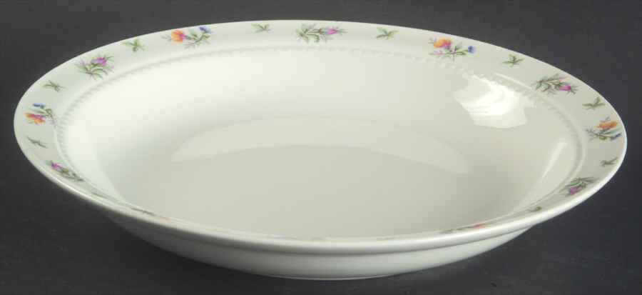 Monticello Pink and Blue (No Trim) Rim Soup Bowl by Harmony House China-1