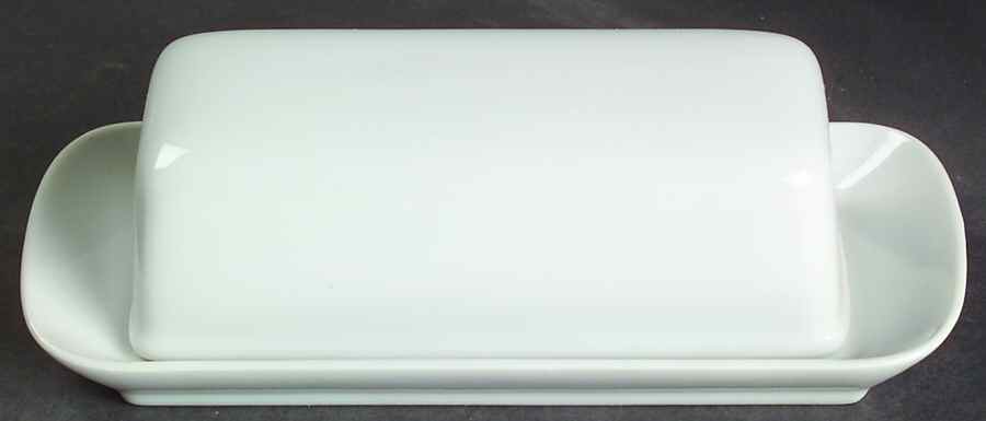 Moonglow White 1/4 Lb Covered Butter by Harmony House China-1