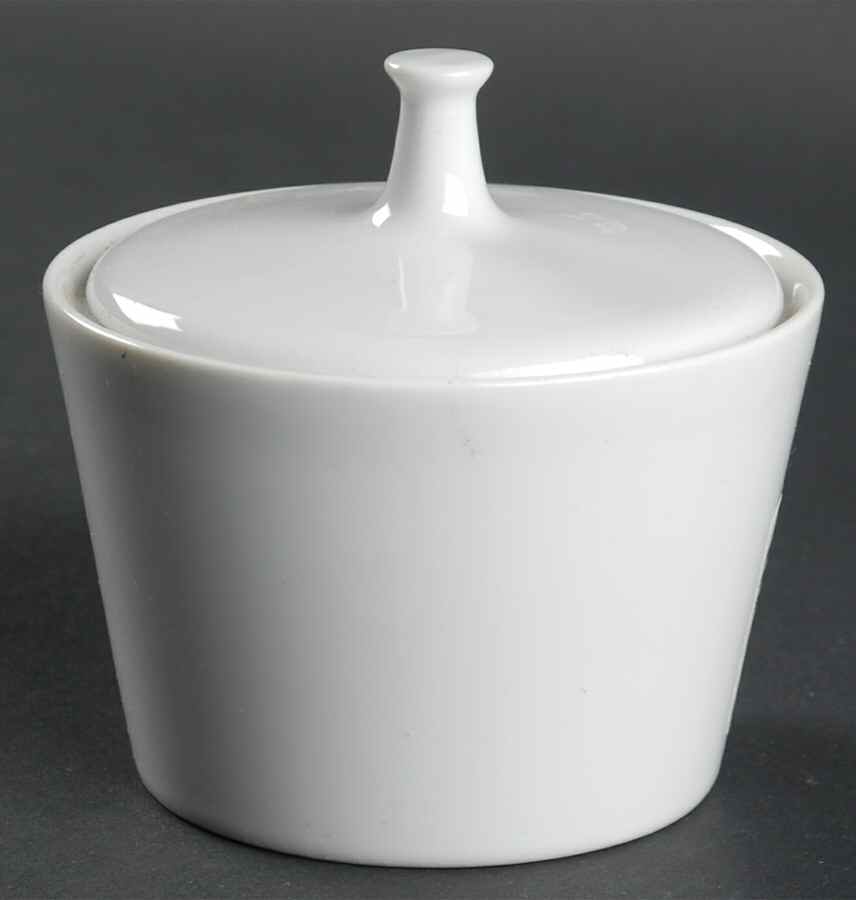 Moonglow White Sugar Bowl & Lid by Harmony House China-1