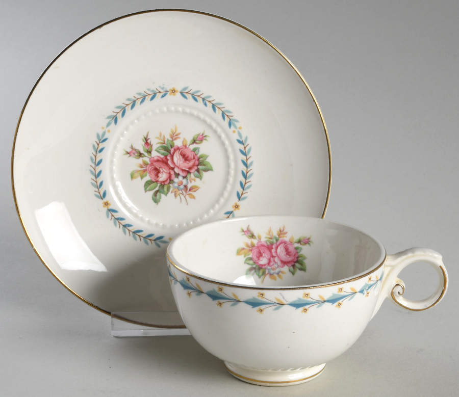 Mt. Vernon Footed Cup & Saucer Set by Harmony House China-1