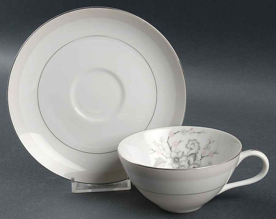 Nannette Flat Cup & Saucer Set by Harmony House China-1