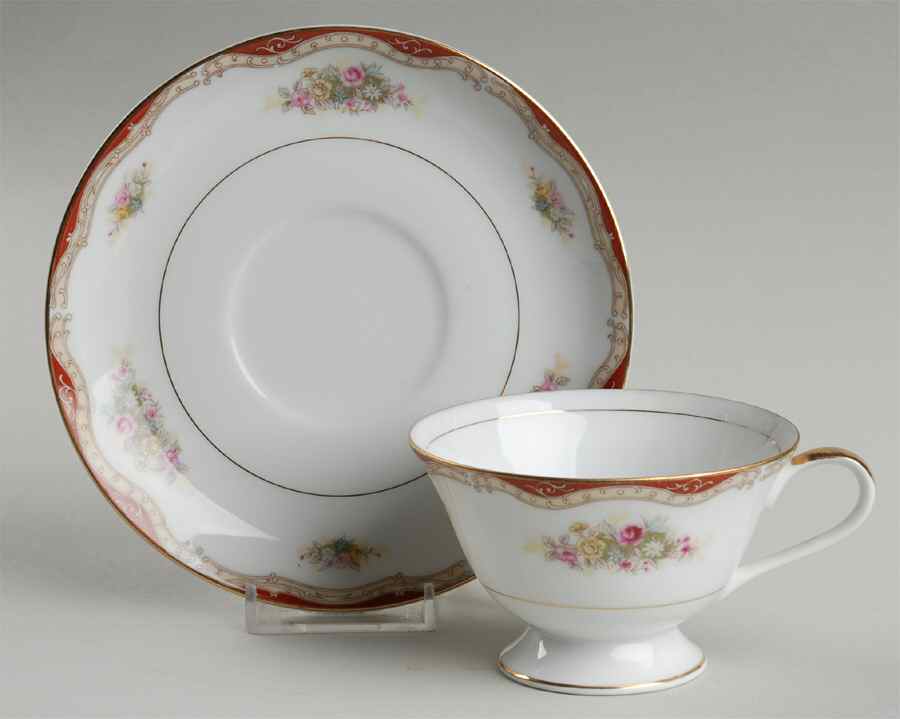 Petite Rose Footed Cup & Saucer Set by Harmony House China-1