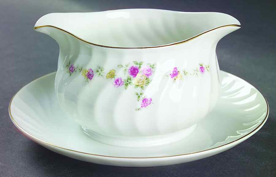 Picadilly Gravy Boat with Attached Underplate by Harmony House China-1