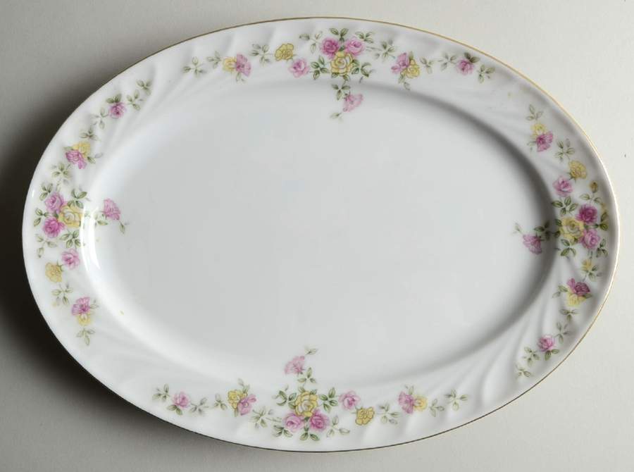 Picadilly 12" Oval Serving Platter by Harmony House China-1