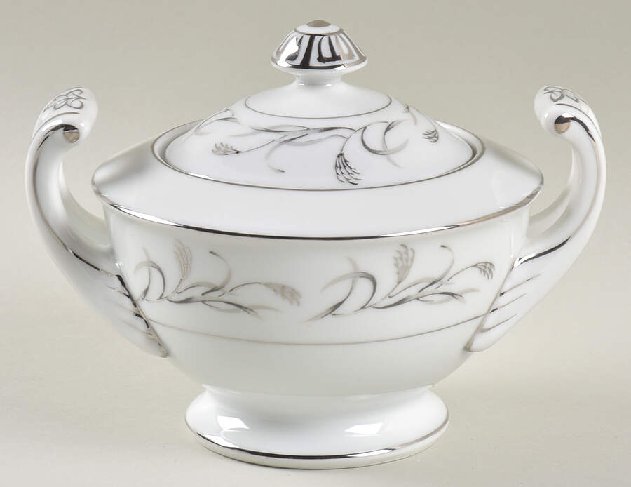 Platinum Garland Sugar Bowl & Lid by Harmony House China-1