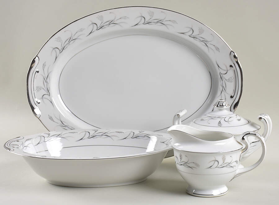 Platinum Garland 5 Piece Hostess Set by Harmony House China-1