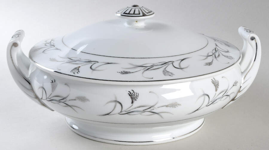 Platinum Garland Round Covered Vegetable by Harmony House China-1