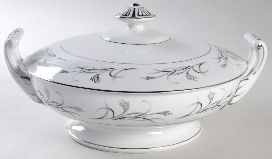 Platinum Garland Round Covered Vegetable by Harmony House China-1