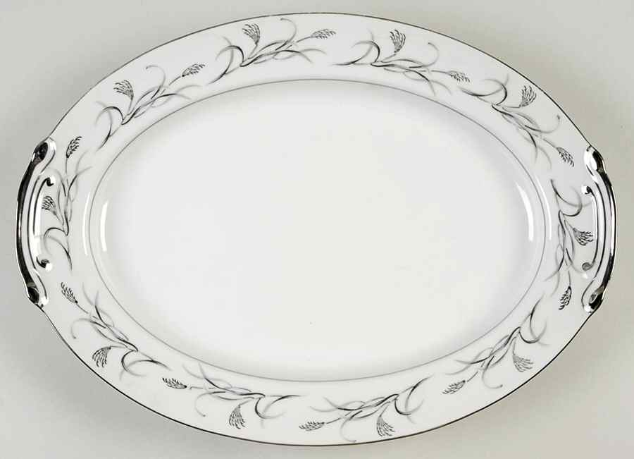 Platinum Garland 14" Oval Serving Platter by Harmony House China-1