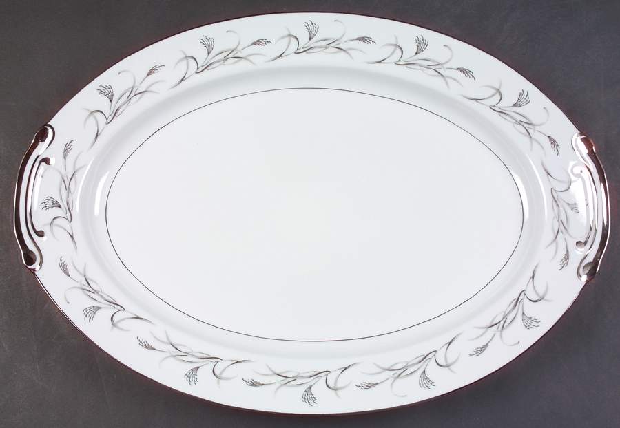 Platinum Garland 16" Oval Serving Platter by Harmony House China-1