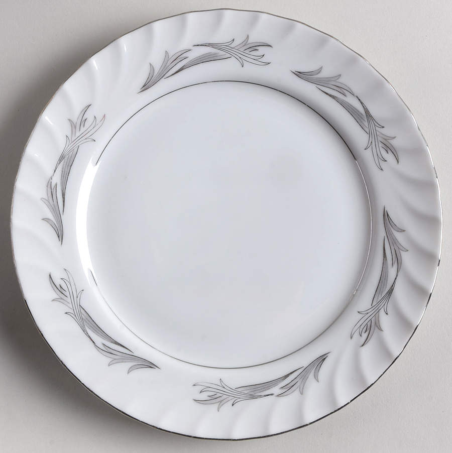 Platinum Scroll Salad Plate by Harmony House China-1
