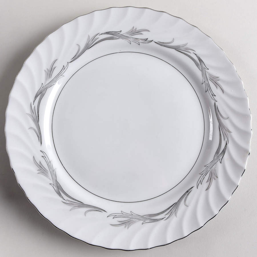 Platinum Scroll Dinner Plate by Harmony House China-1