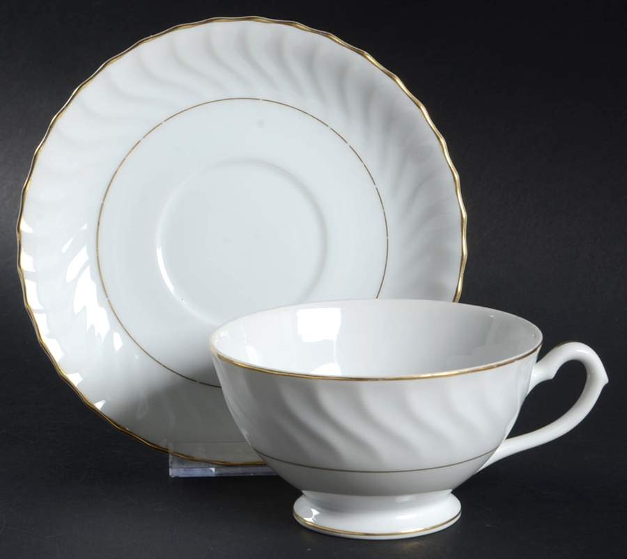 Regency Footed Cup & Saucer Set by Harmony House China-1