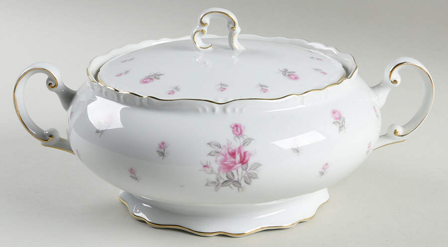 Rose Petite Round Covered Vegetable by Harmony House China-1