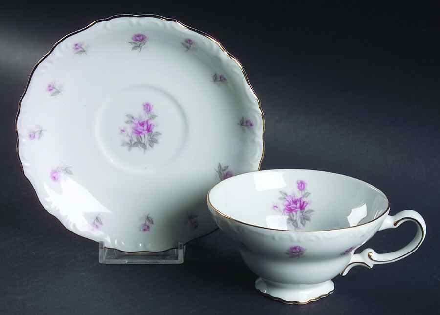 Rose Petite Footed Cup & Saucer Set by Harmony House China-1