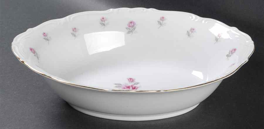 Rose Petite 10" Oval Vegetable Bowl by Harmony House China-1